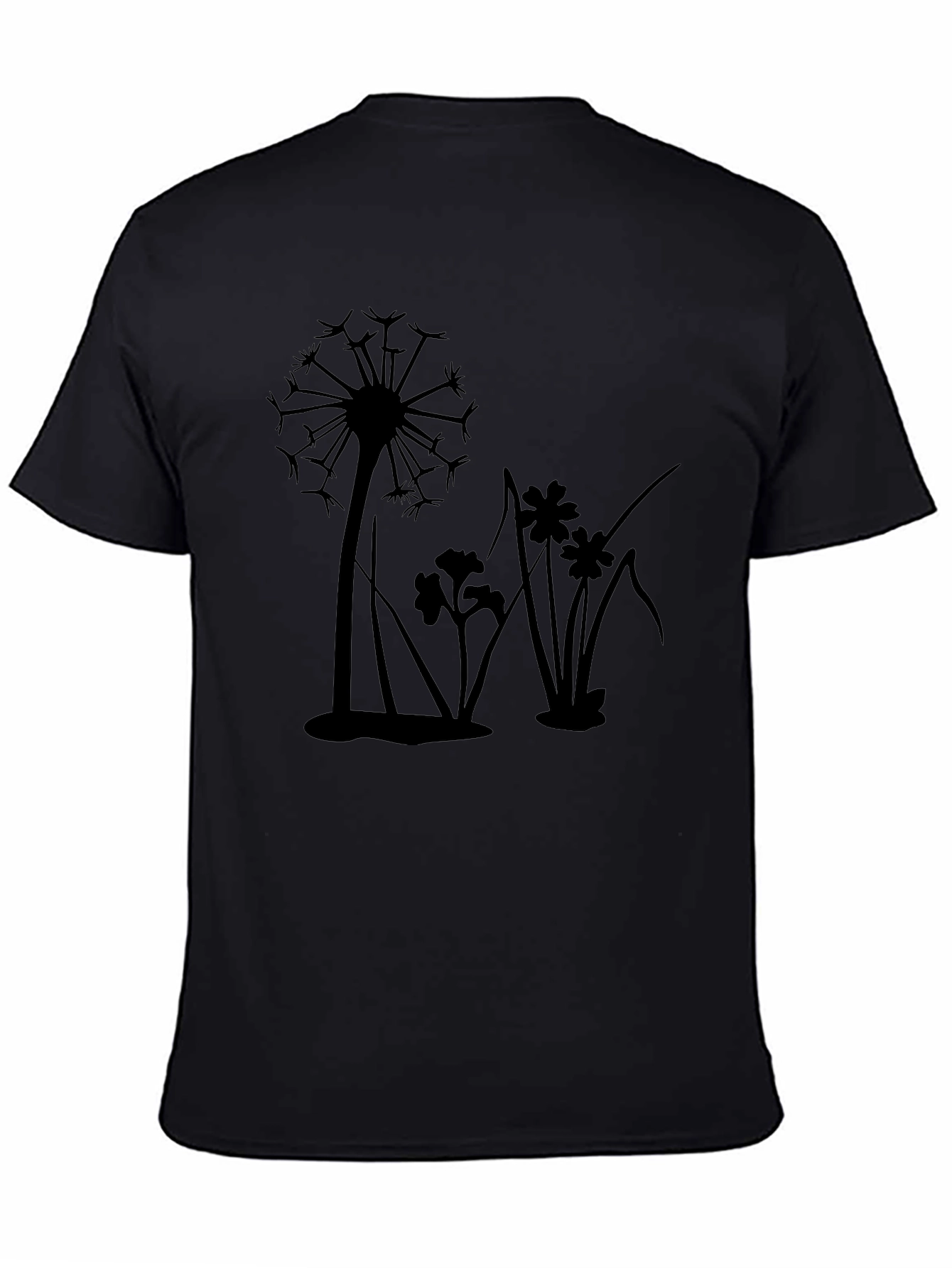 Dandelion Graphic Black T-Shirt