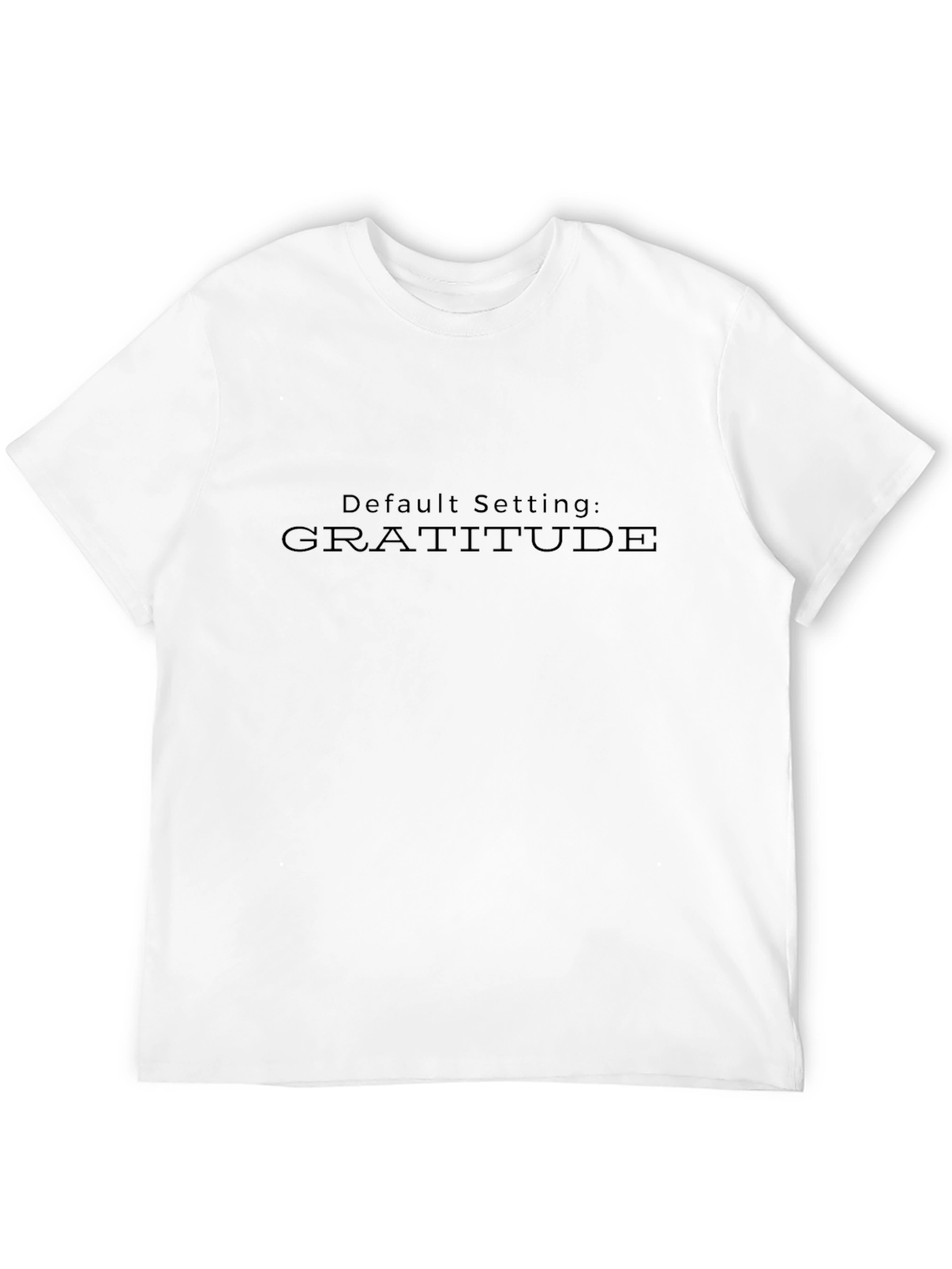 Gratitude Default Setting Black Graphic Tee
