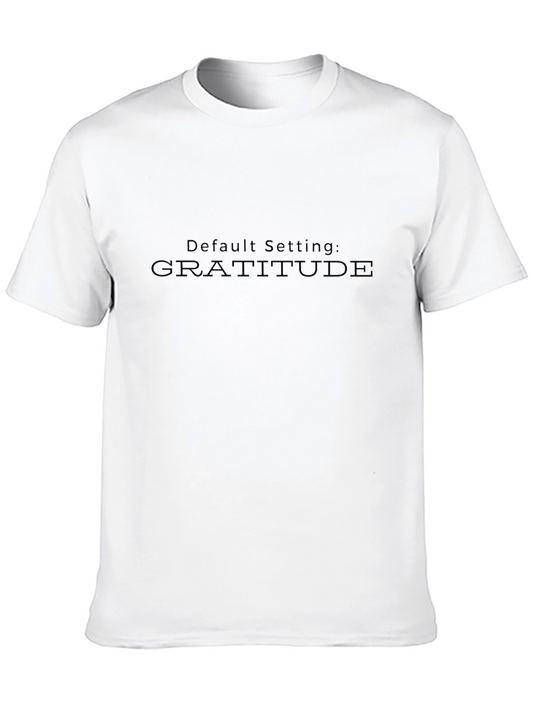 Gratitude Default Setting Black Graphic Tee