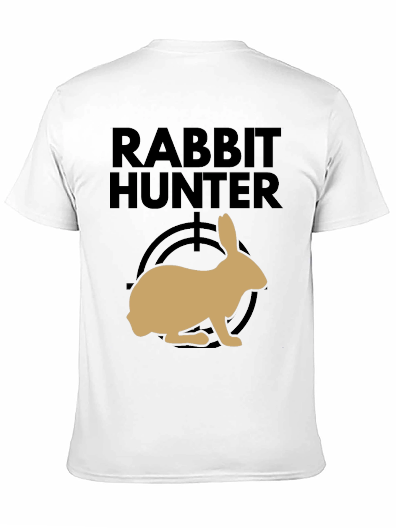 Rabbit Hunter Graphic Tee - Black Cotton T-Shirt