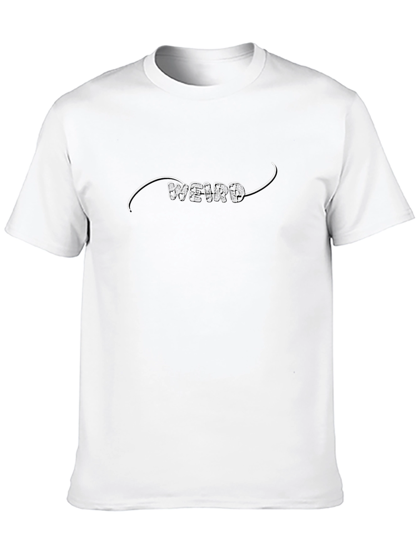 Weird Graphic Print Black T-Shirt