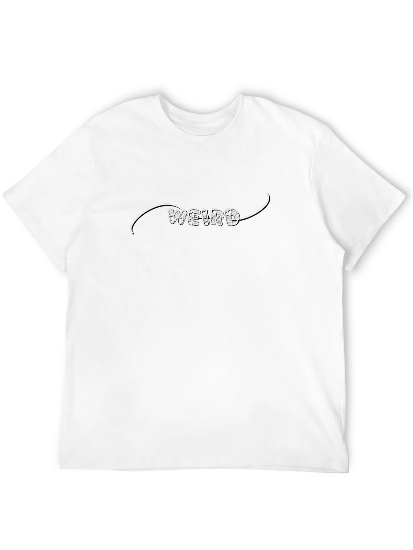 Weird Graphic Print Black T-Shirt