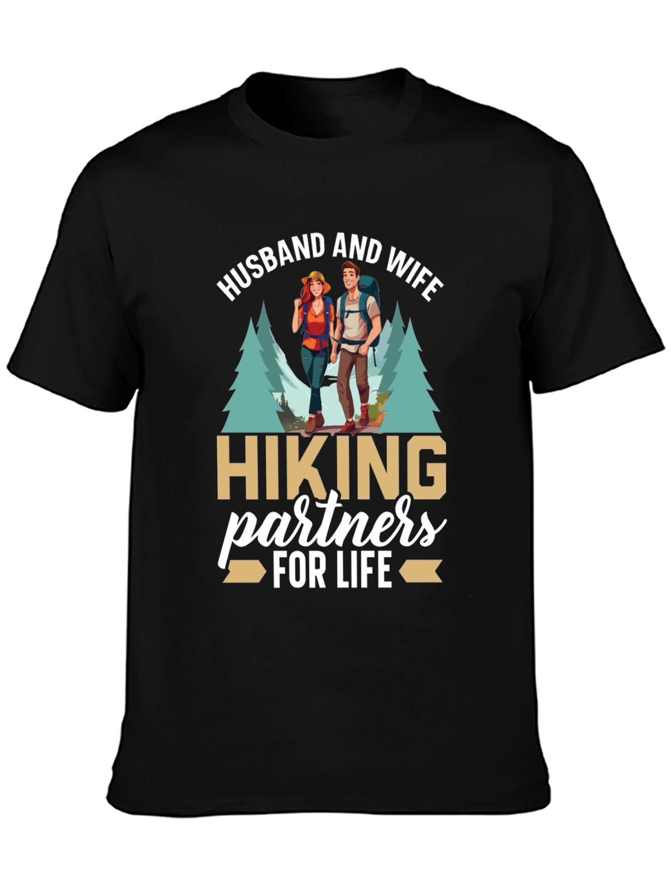 Hiking Partners T-Shirt - Husband and Wife Design
