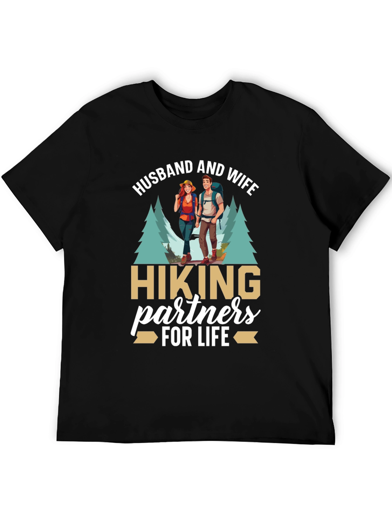 Hiking Partners T-Shirt - Husband and Wife Design