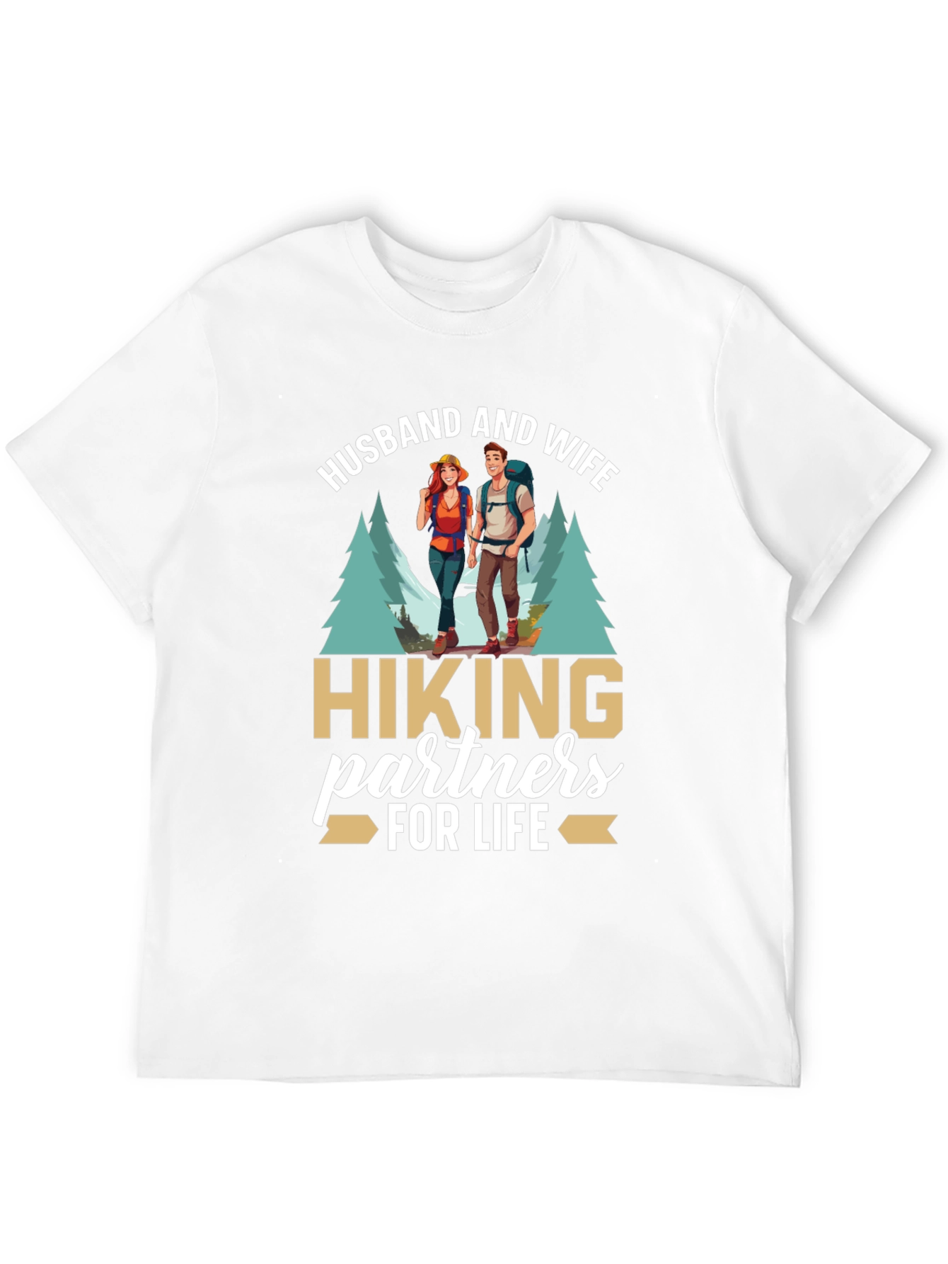 Hiking Partners T-Shirt - Husband and Wife Design