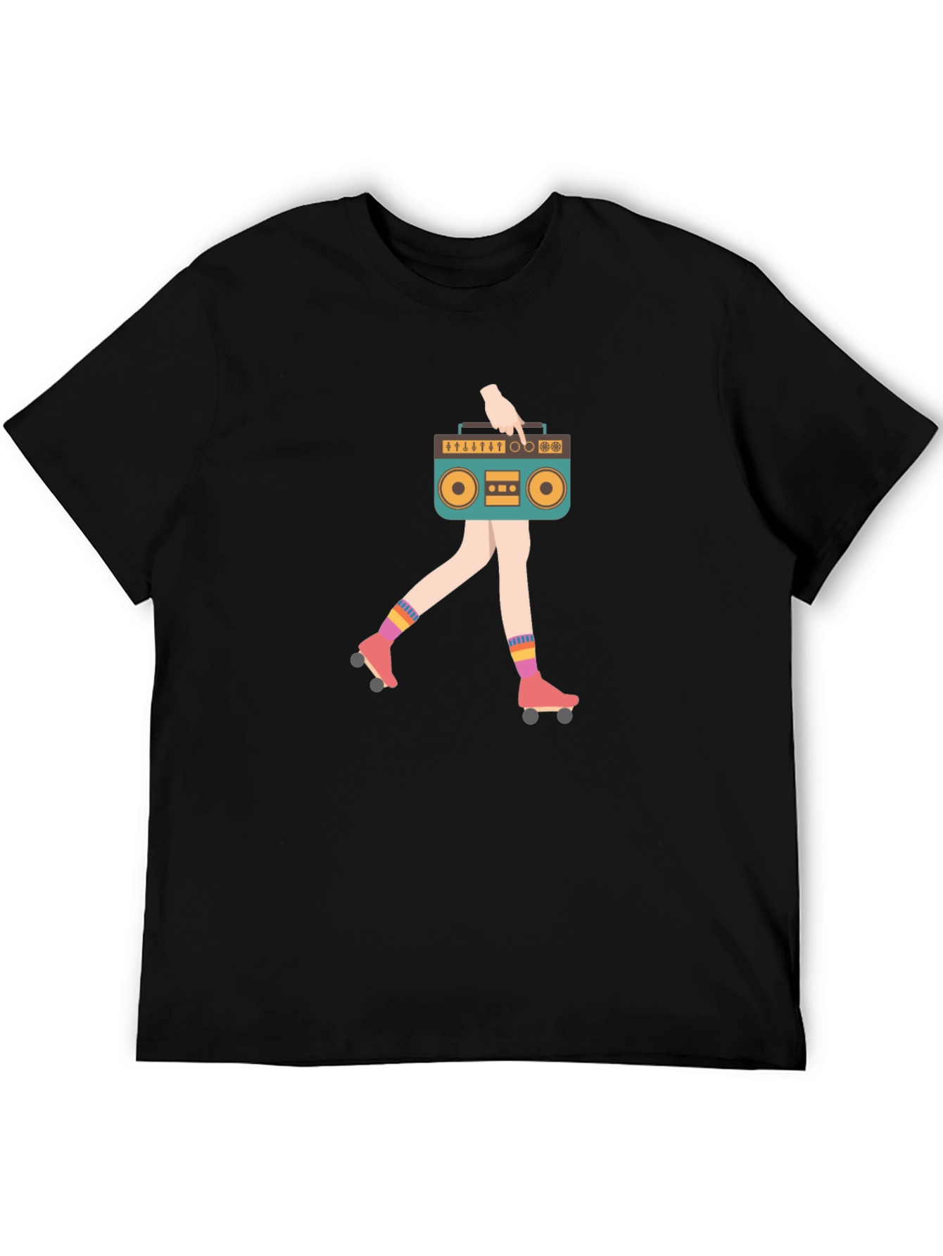 Retro Boombox Roller Skate T-Shirt