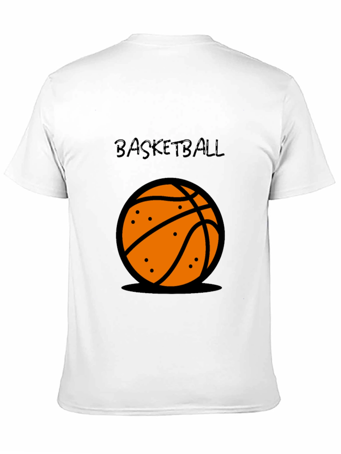 Basketball Graphic Tee - Black Cotton T-Shirt