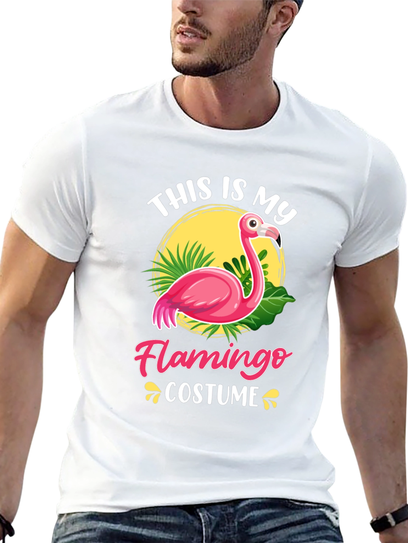 Flamingo Costume T-Shirt - Unique Graphic Tee