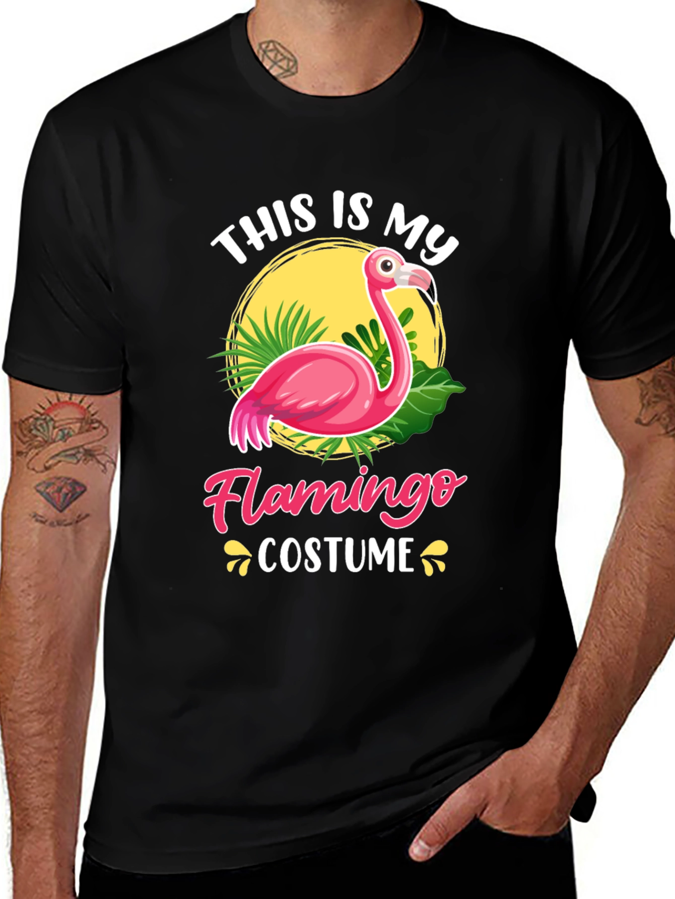 Flamingo Costume T-Shirt - Unique Graphic Tee