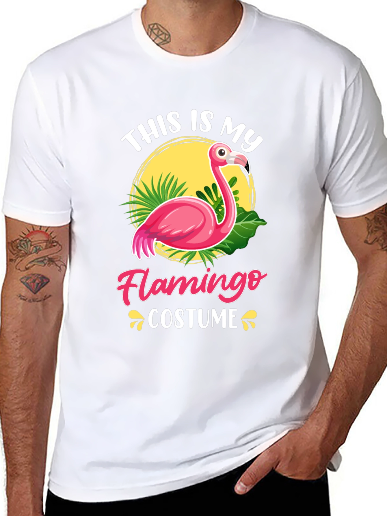 Flamingo Costume T-Shirt - Unique Graphic Tee