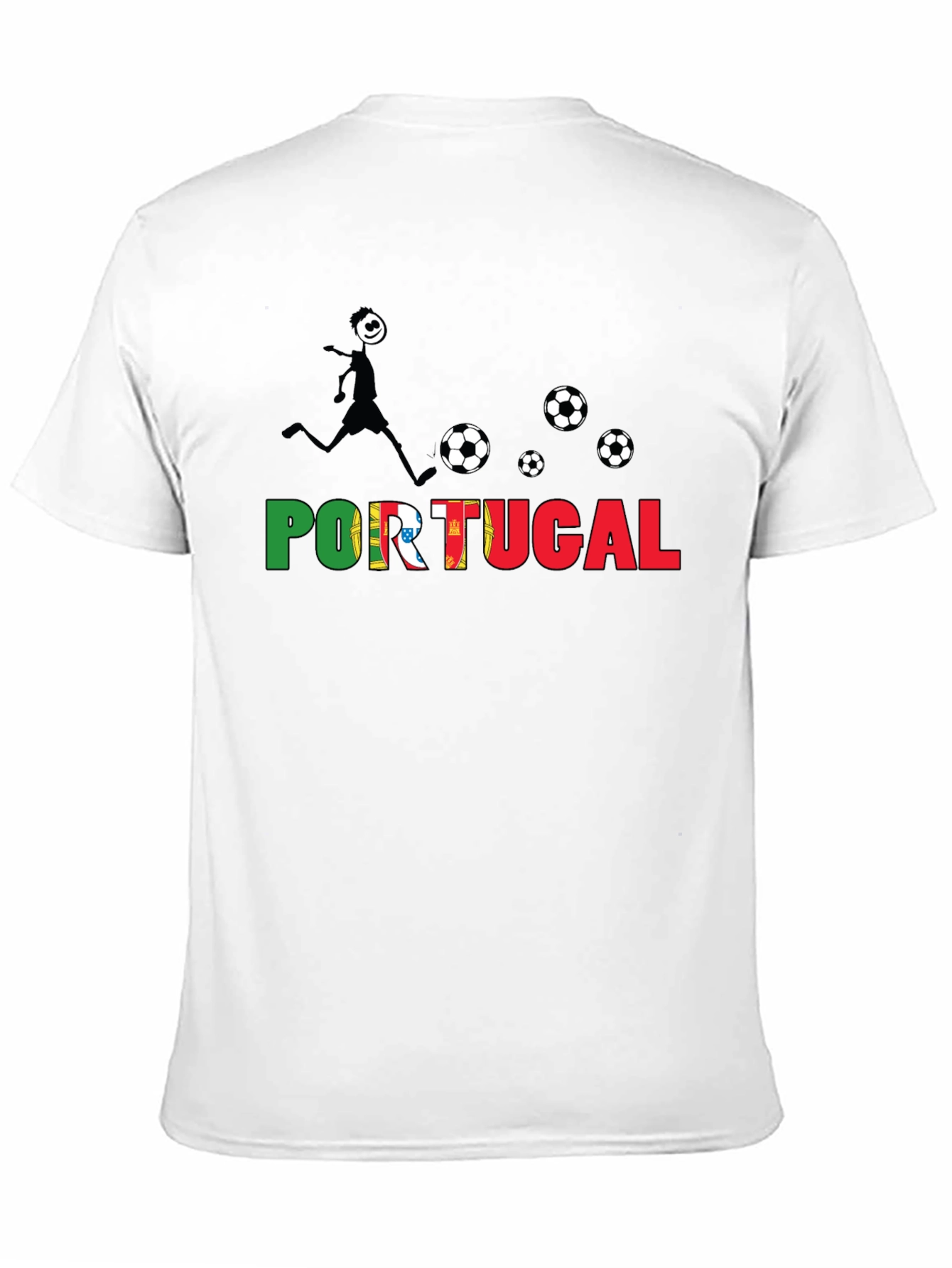 Portugal Soccer Fan T-Shirt - Black Graphic Tee
