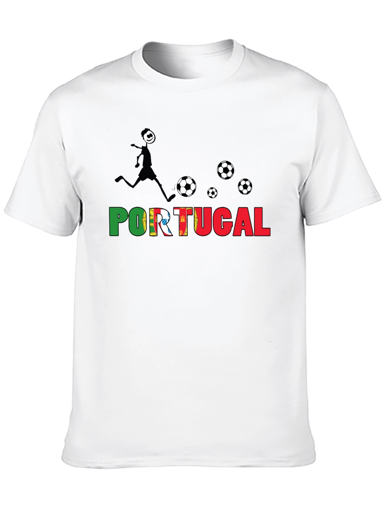 Portugal Soccer Fan T-Shirt - Black Graphic Tee