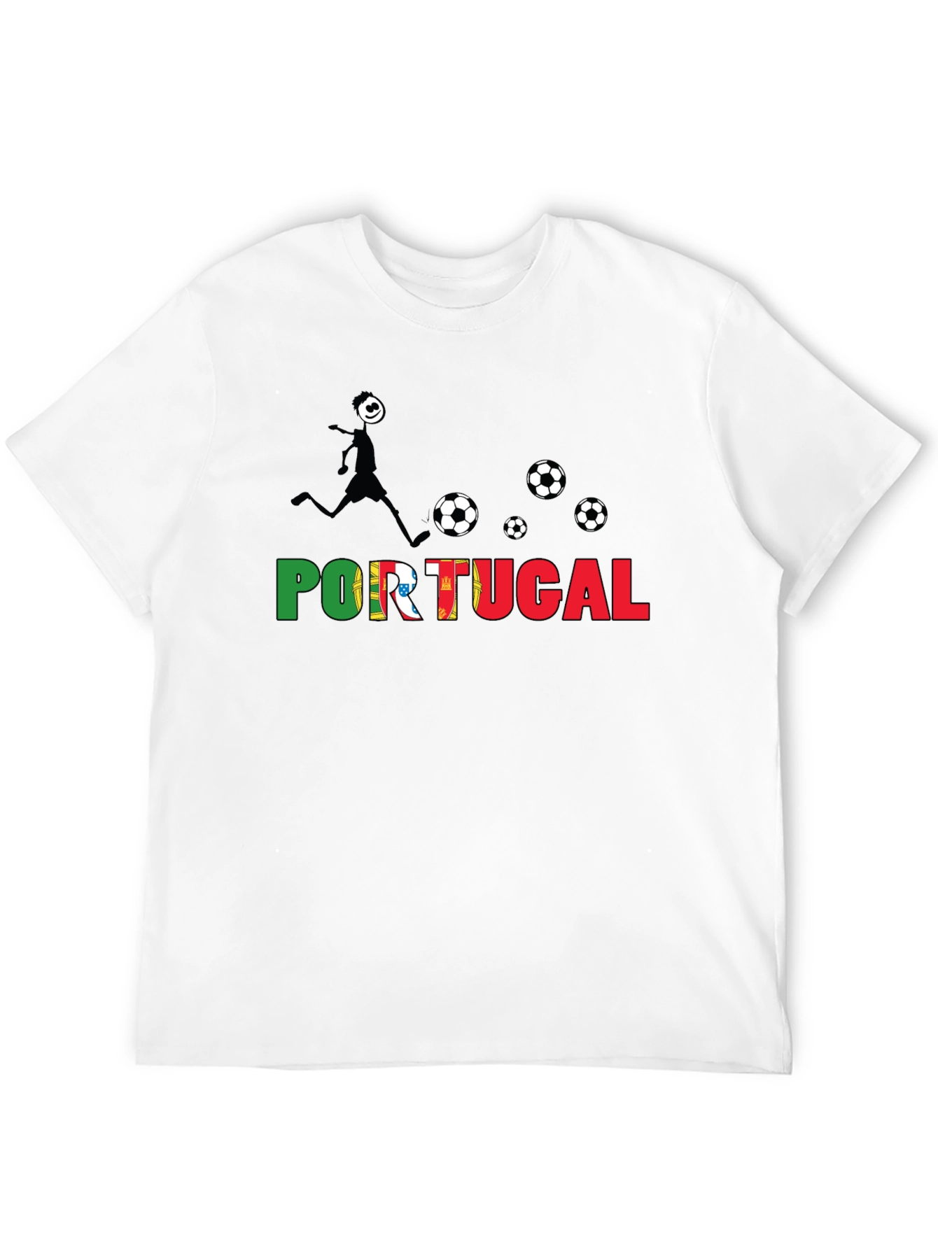 Portugal Soccer Fan T-Shirt - Black Graphic Tee