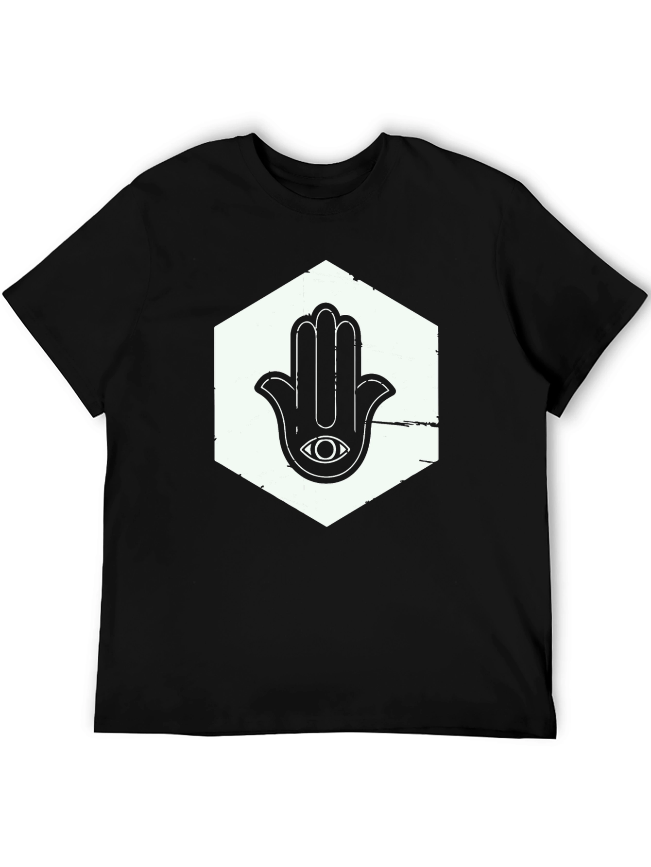 Hamsa Hand Graphic Tee - Unisex Black T-Shirt