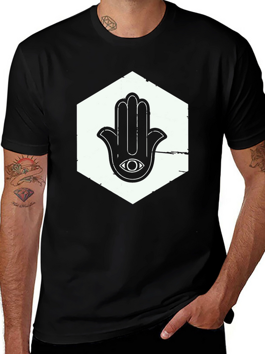 Hamsa Hand Graphic Tee - Unisex Black T-Shirt