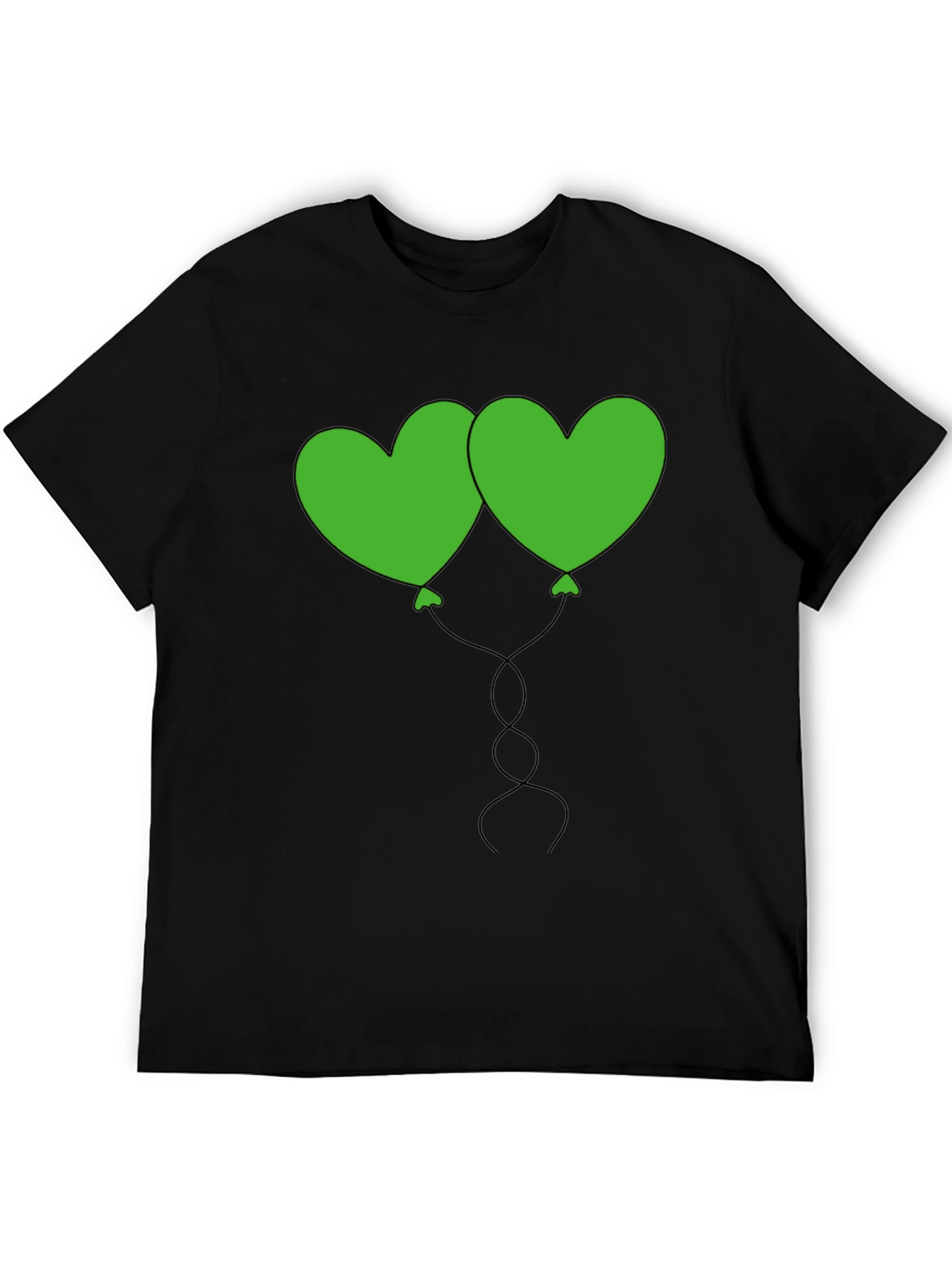 Heart Balloon Graphic Tee - Black