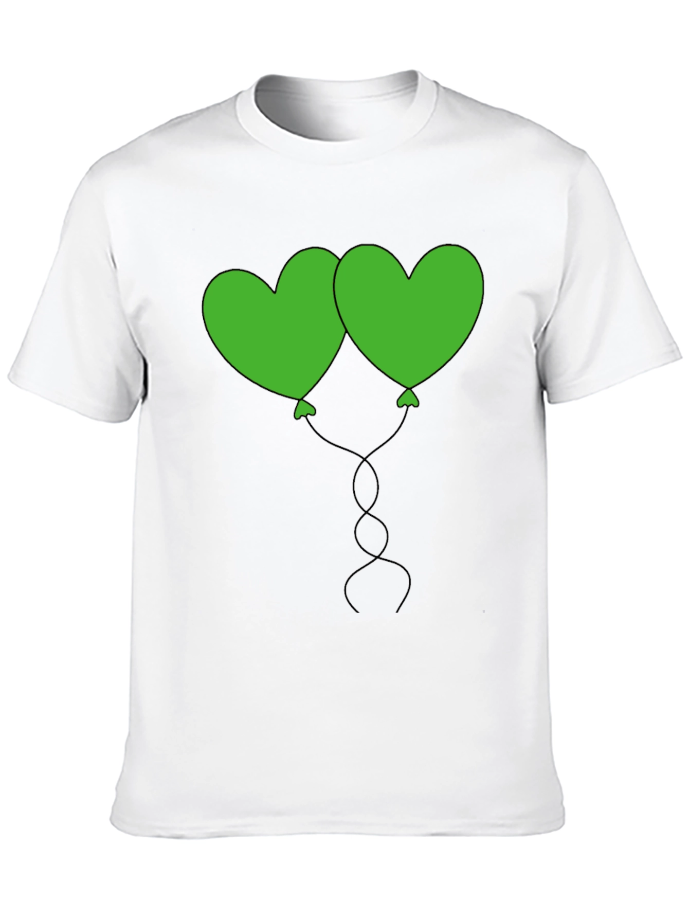 Heart Balloon Graphic Tee - Black