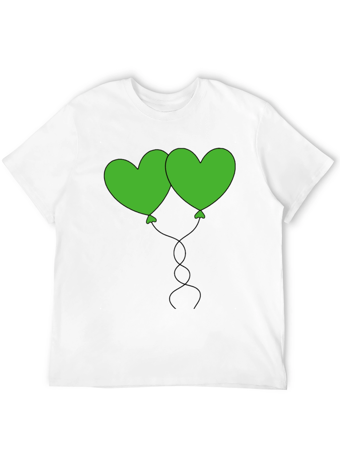 Heart Balloon Graphic Tee - Black