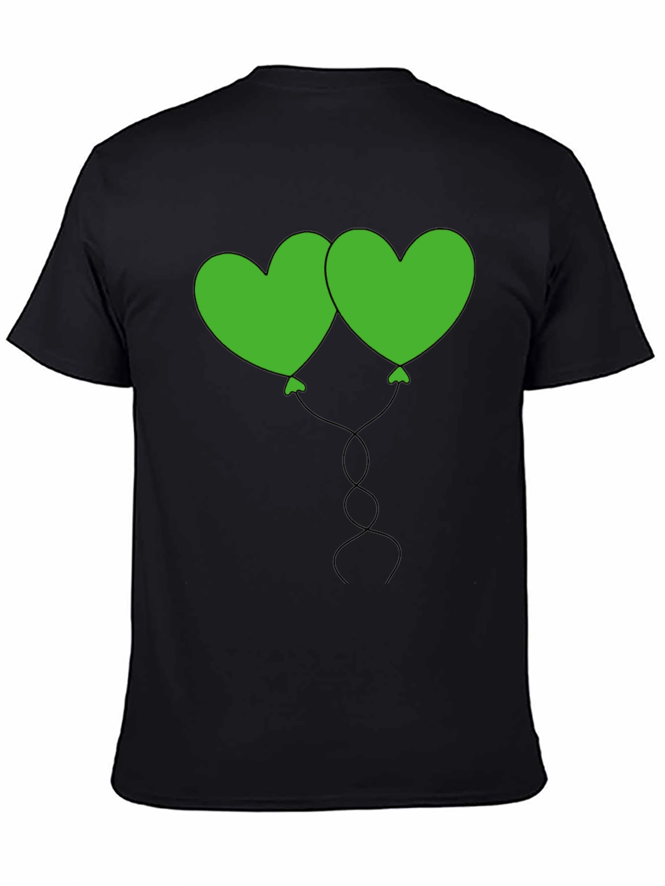 Heart Balloon Graphic Tee - Black