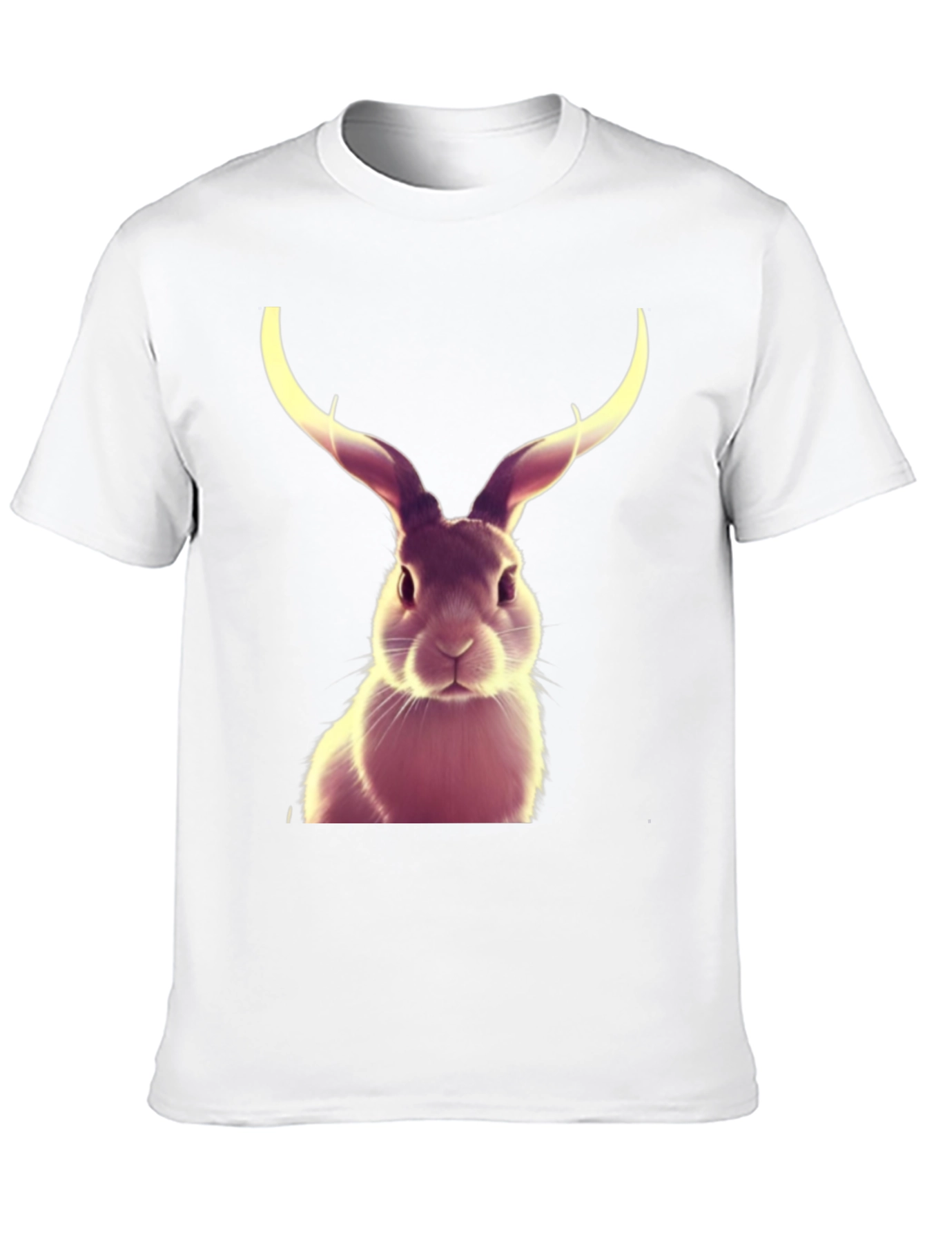 Rabbit with Antlers Graphic T-Shirt