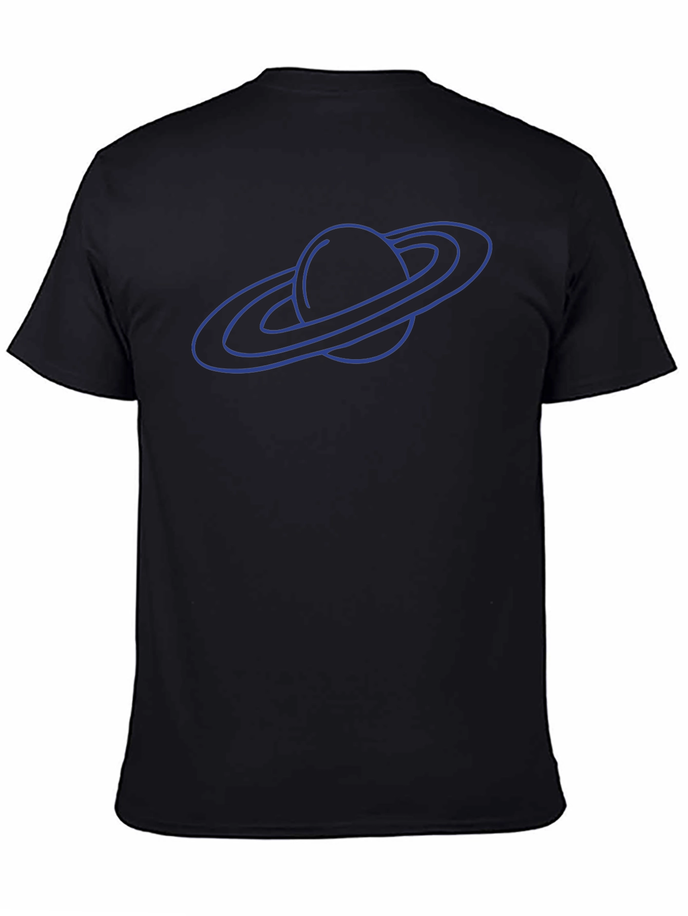 Saturn Graphic Tee - Black Cotton Blend