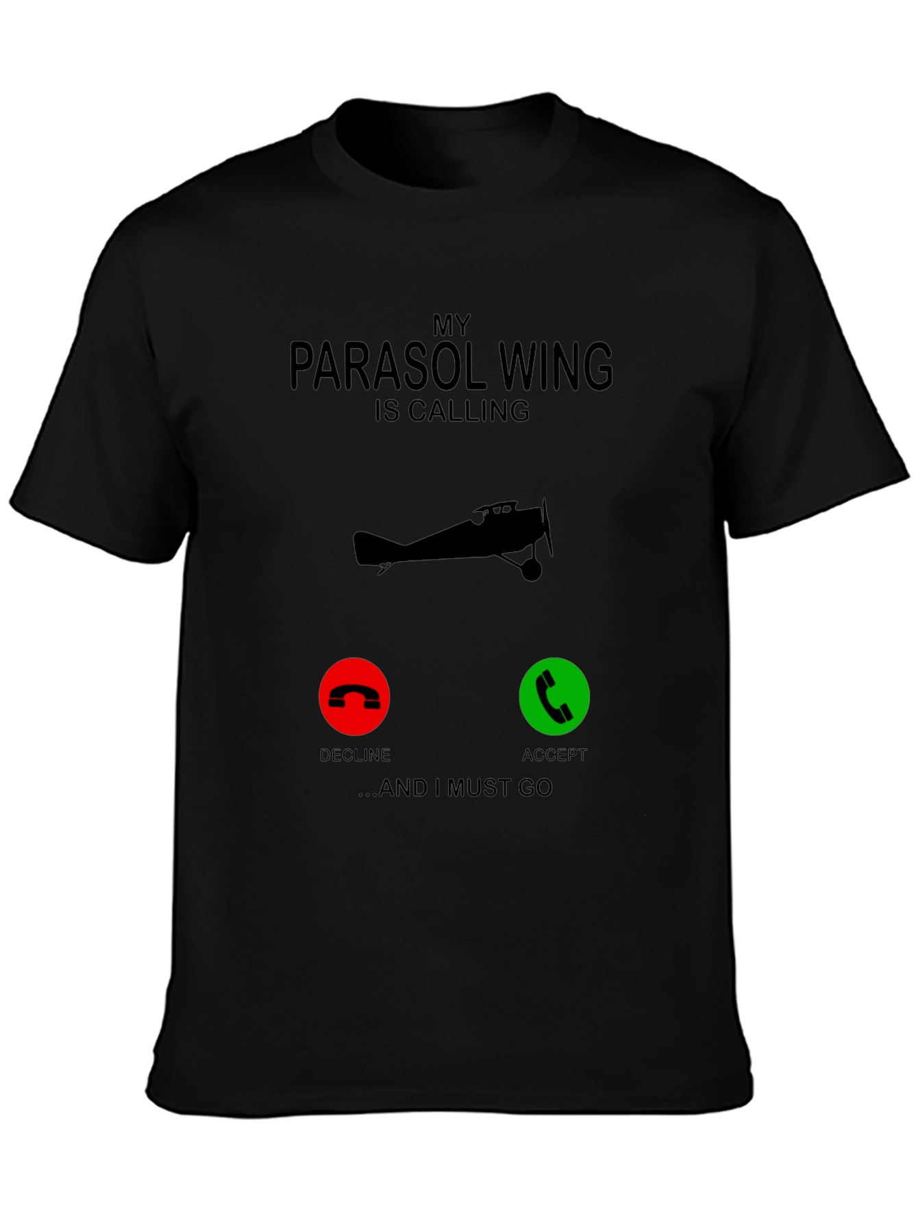 Parosol Wing Calling Black Graphic Tee