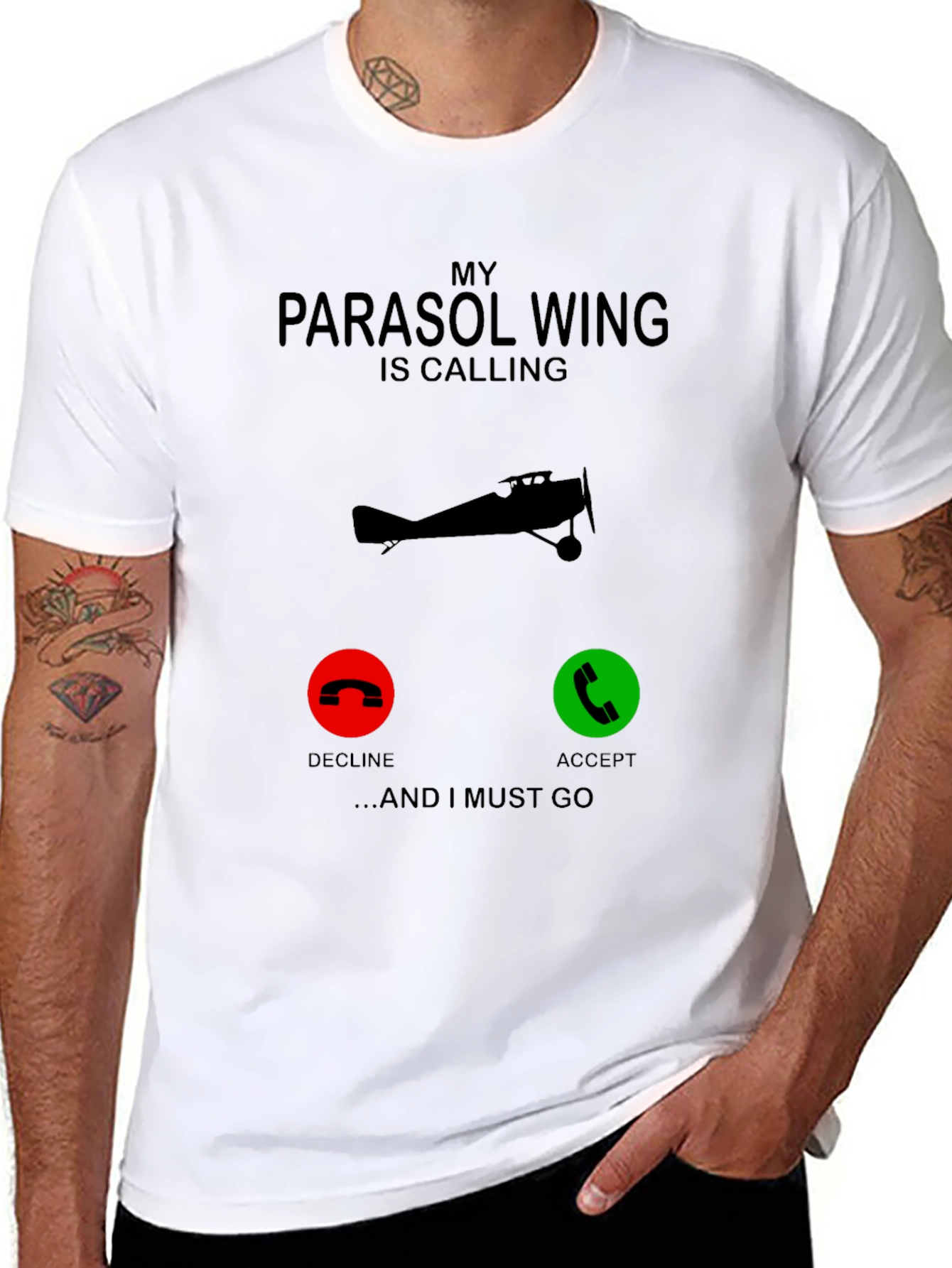 Parosol Wing Calling Black Graphic Tee