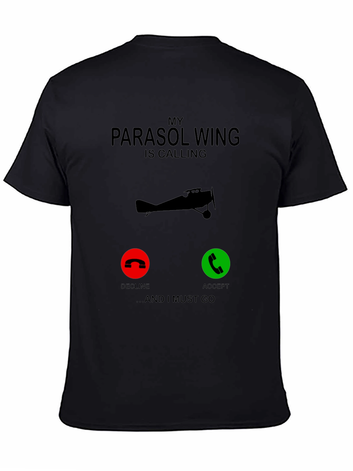 Parosol Wing Calling Black Graphic Tee