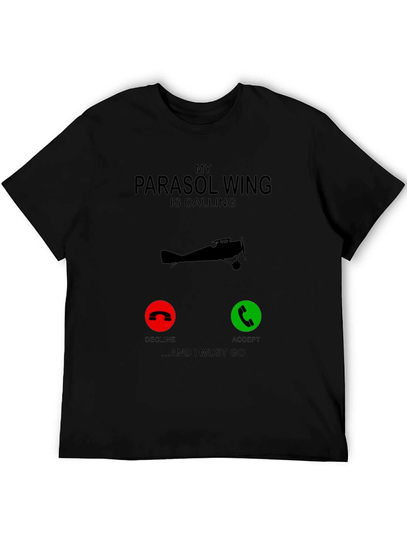 Parosol Wing Calling Black Graphic Tee