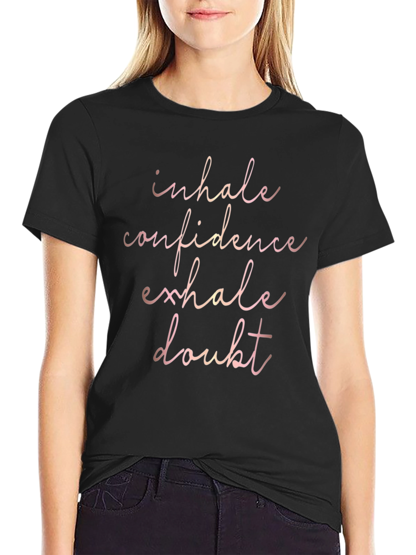 Inhale Confidence Exhale Doubt Graphic Tee