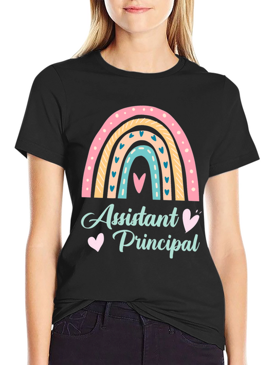 Assistant Principal Rainbow Graphic T-Shirt