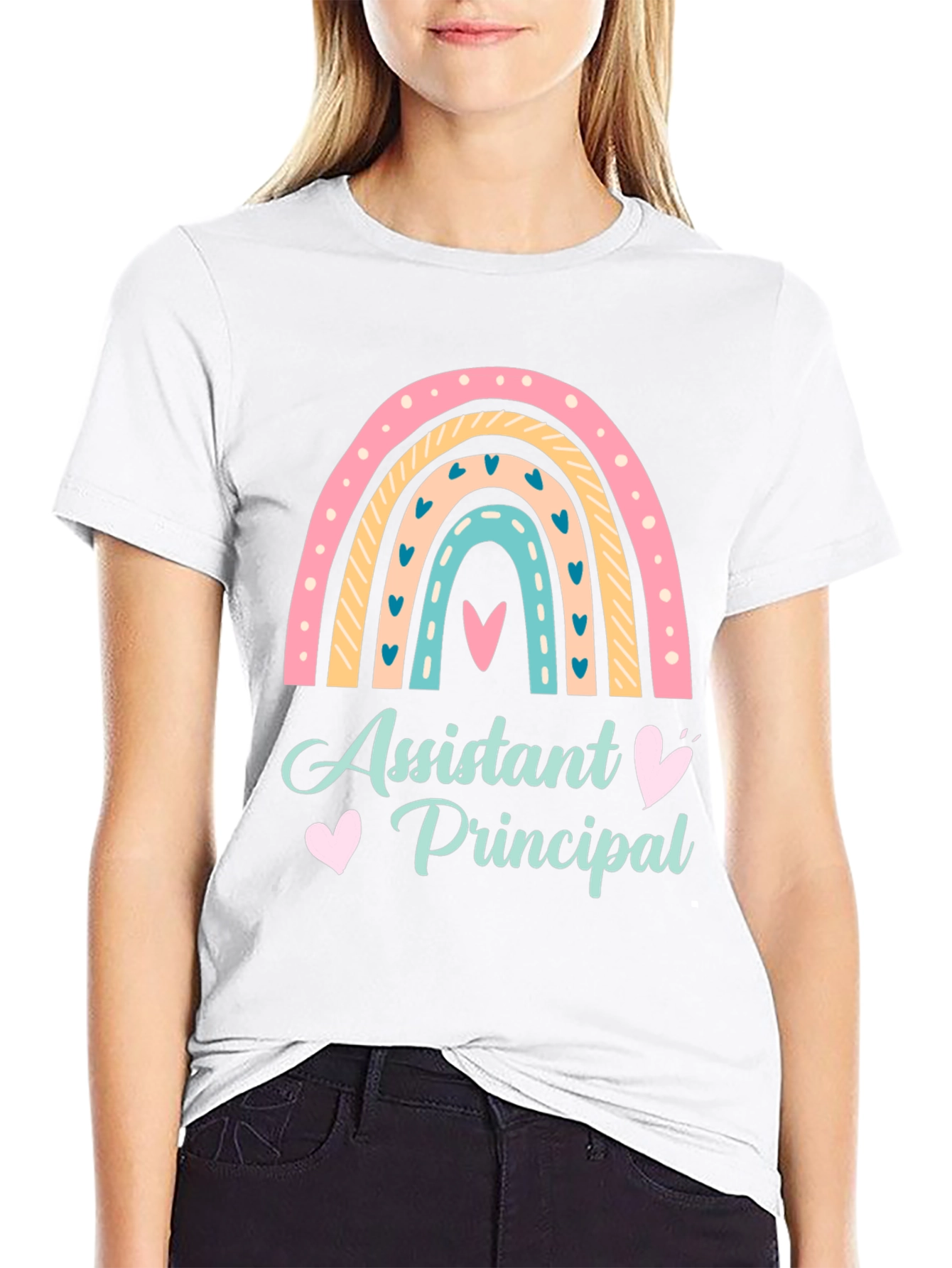Assistant Principal Rainbow Graphic T-Shirt