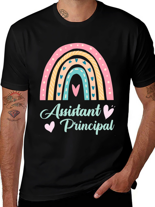 Assistant Principal Rainbow Graphic T-Shirt