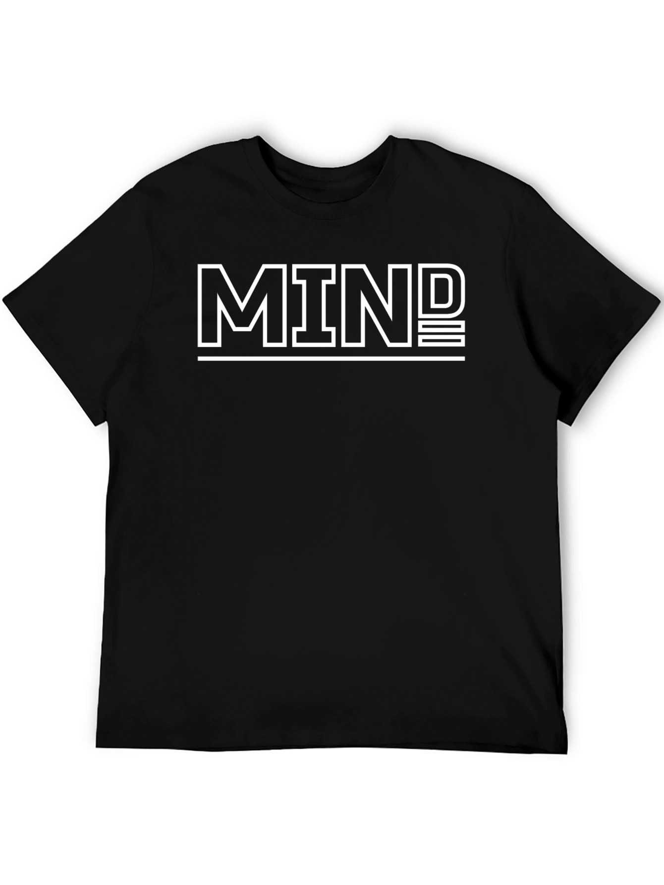 Mind Graphic Tee - Black Casual T-Shirt