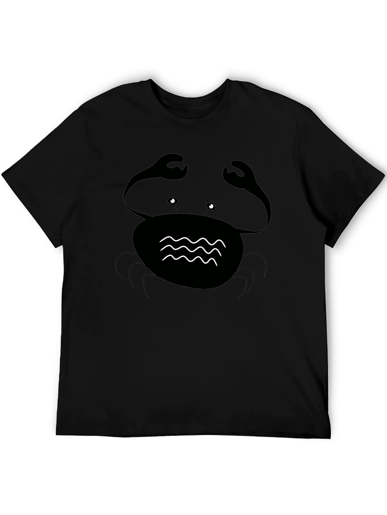 Black Crab Graphic Tee - Coastal Style Comfort