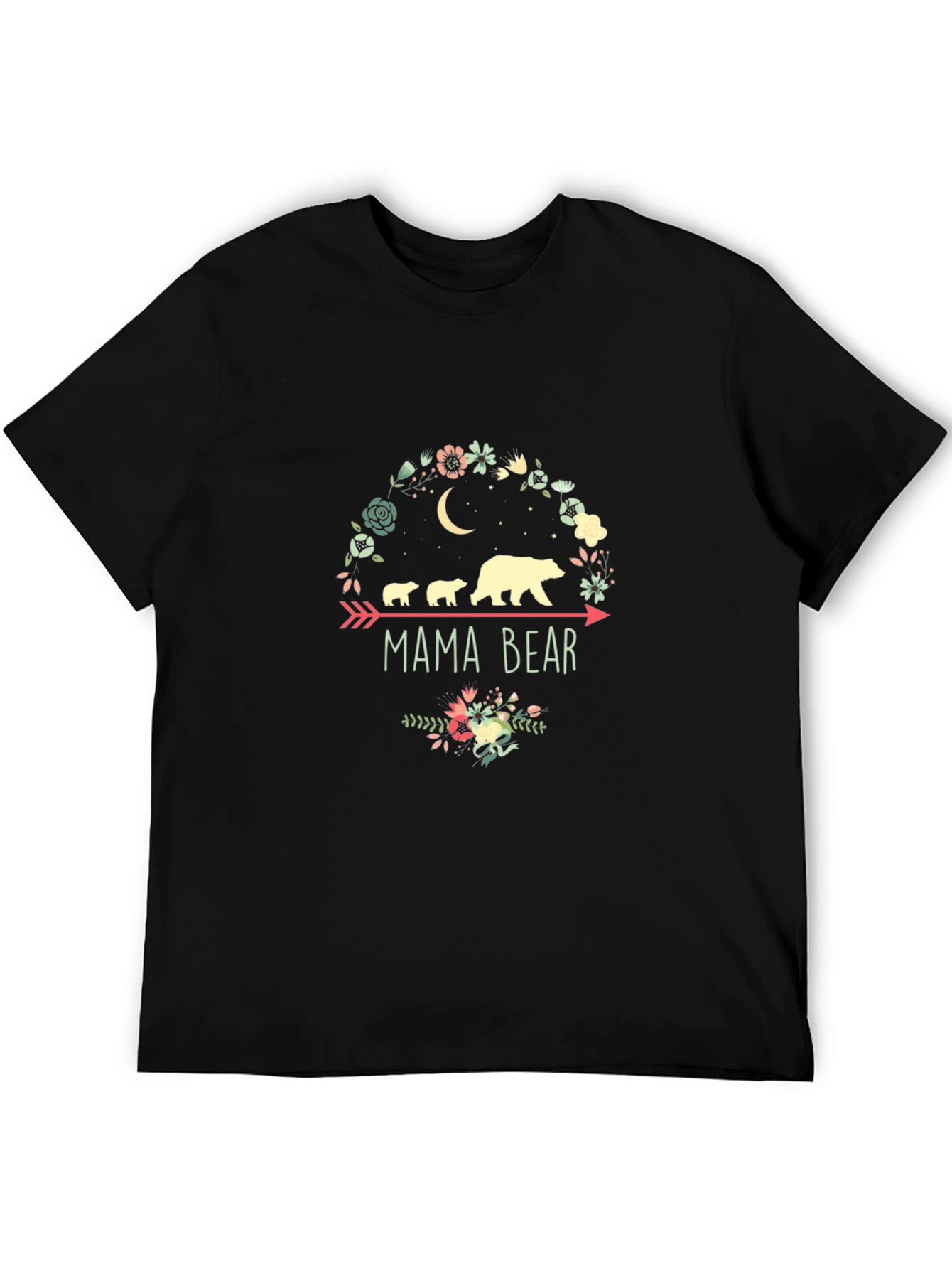 Mama Bear Graphic Tee - Cute Family Bear Shirt
