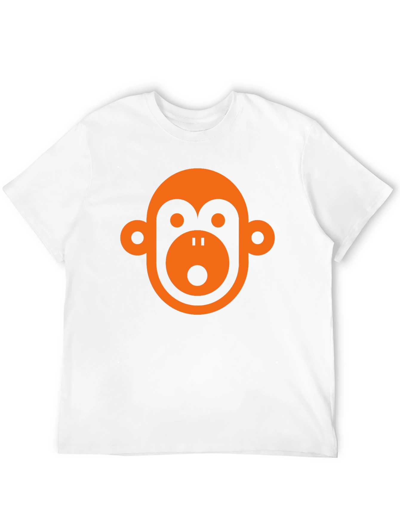 Monkey Face Graphic Tee - Black Casual T-Shirt