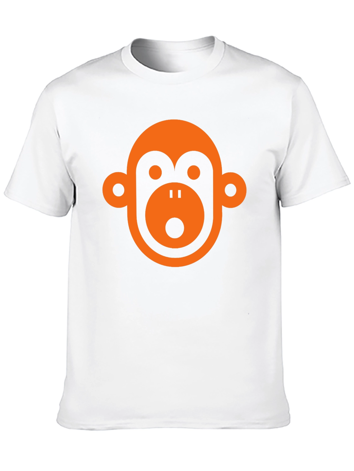 Monkey Face Graphic Tee - Black Casual T-Shirt