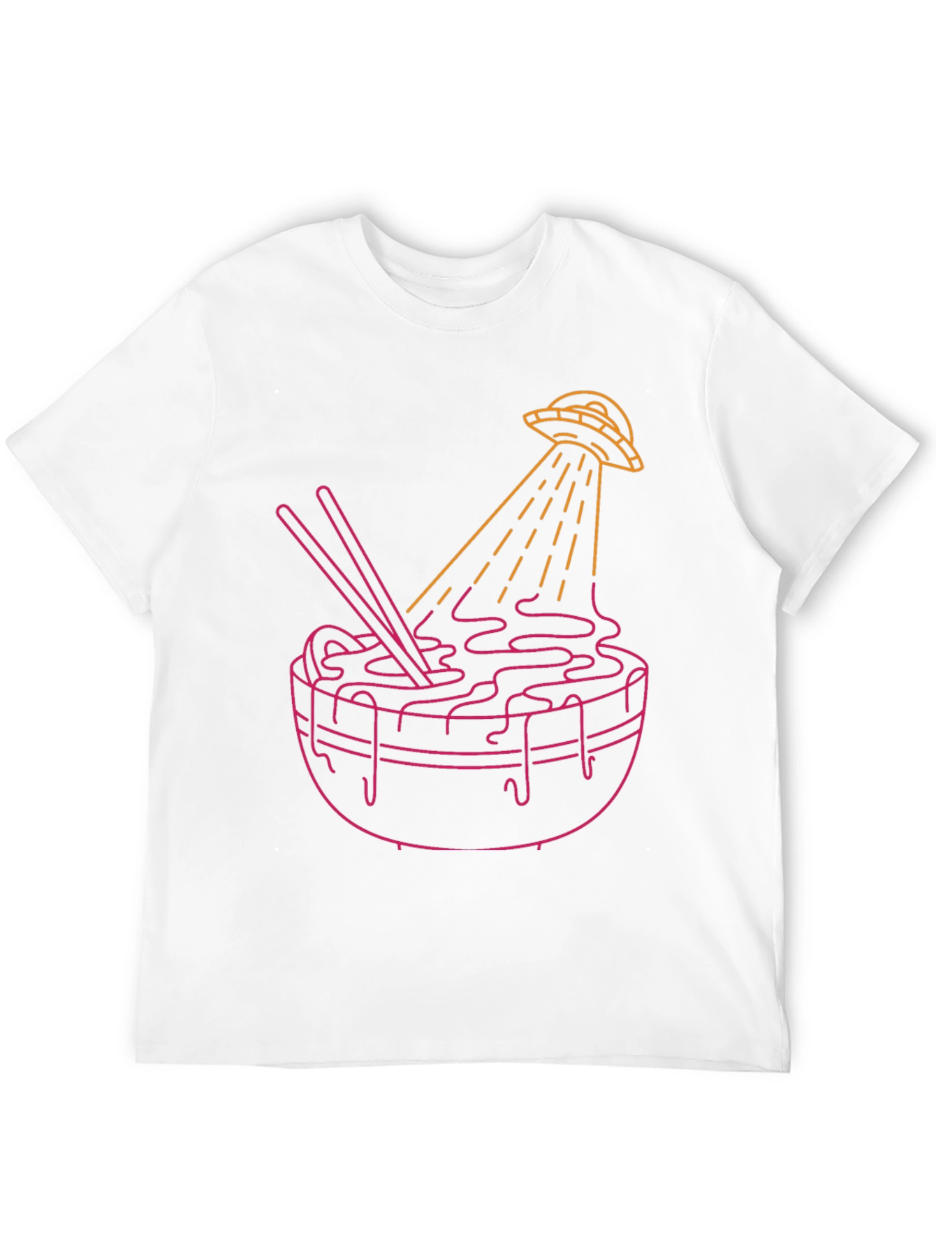 UFO Ramen Graphic Tee - Black Cotton Blend Shirt