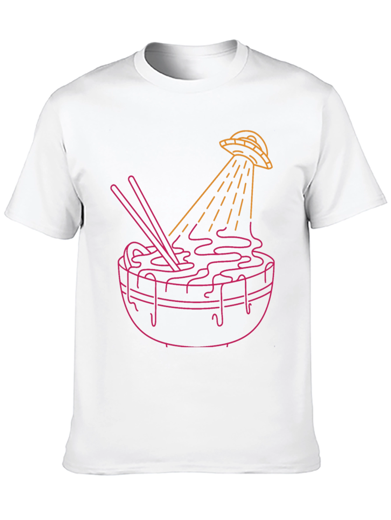 UFO Ramen Graphic Tee - Black Cotton Blend Shirt