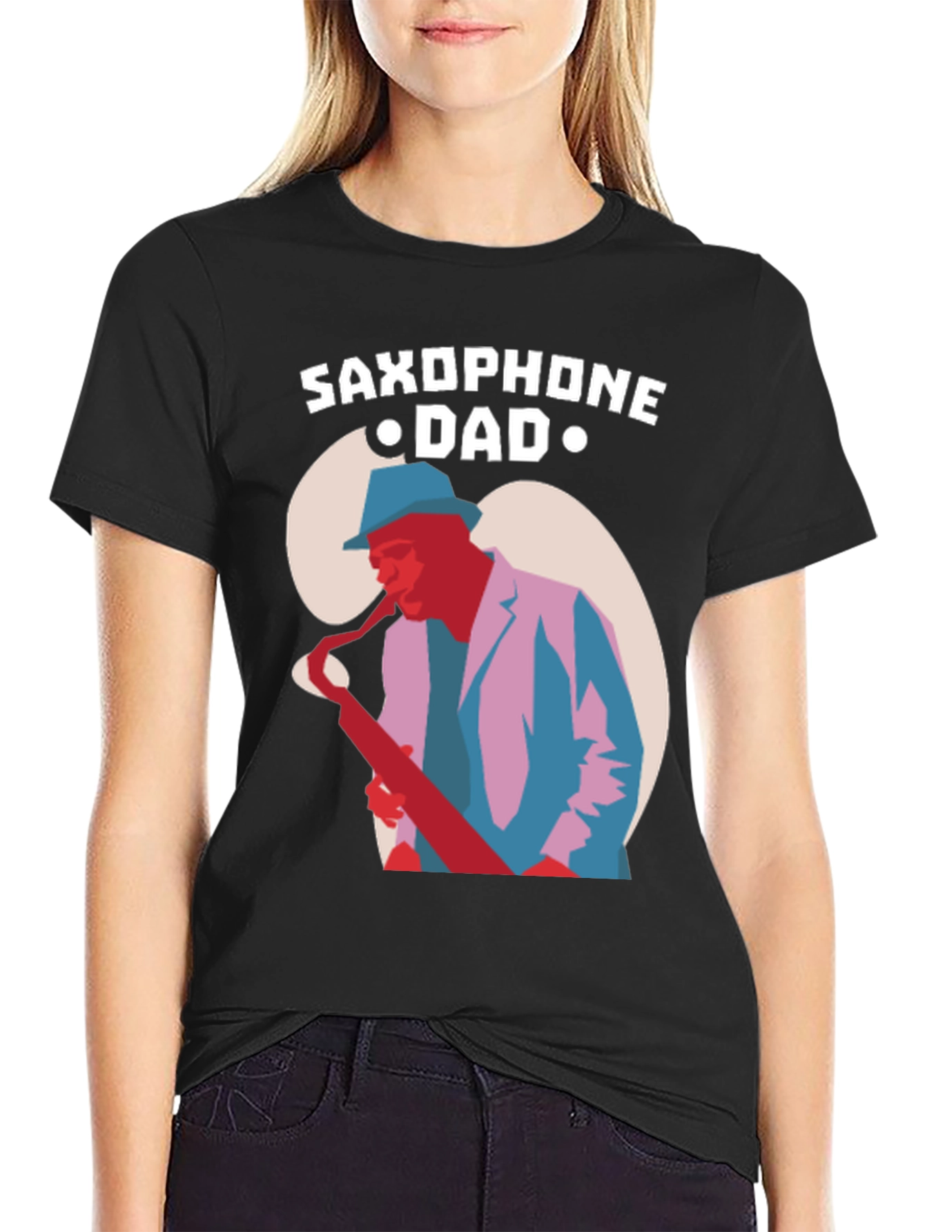 Saxophone Dad Graphic T-Shirt - Music Lover Tee