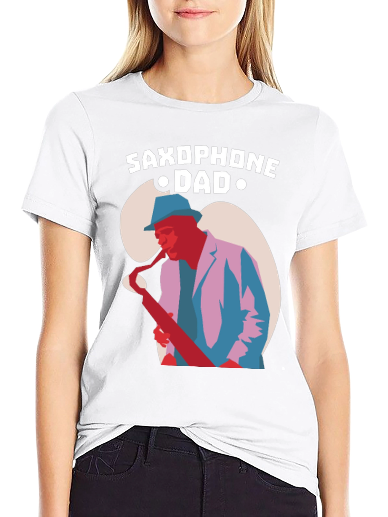 Saxophone Dad Graphic T-Shirt - Music Lover Tee
