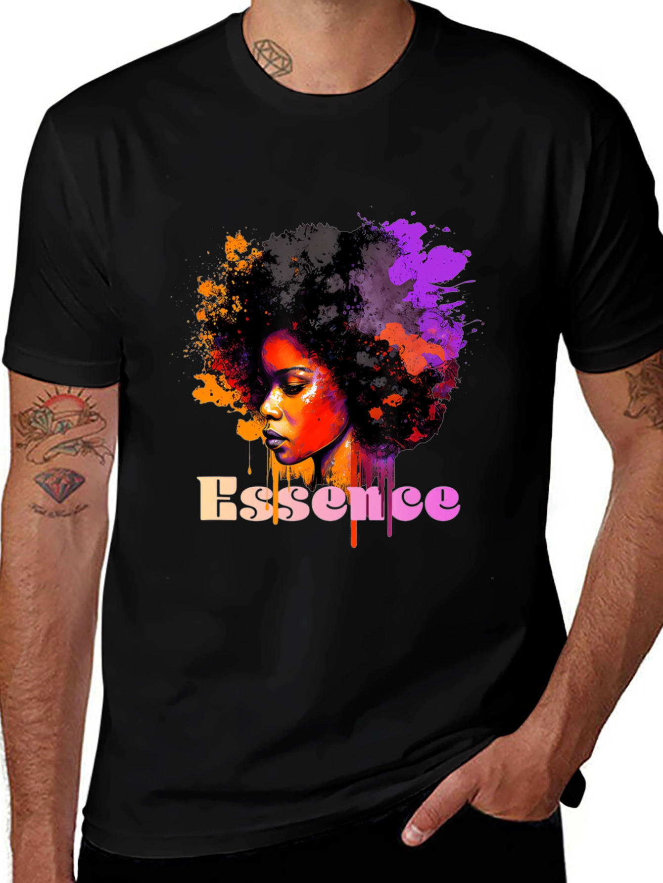 Essence Afro Art Graphic T-Shirt