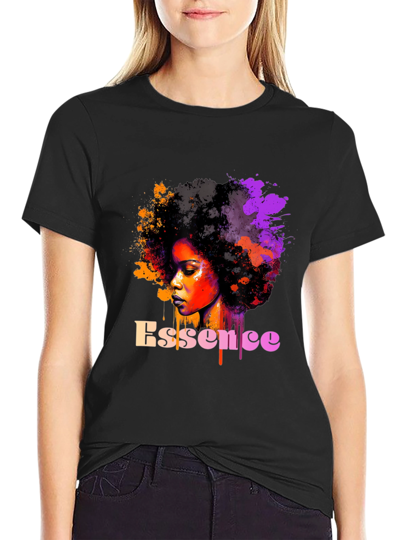 Essence Afro Art Graphic T-Shirt