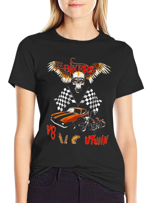 Bikers V8 vs V-Twin Graphic Tee