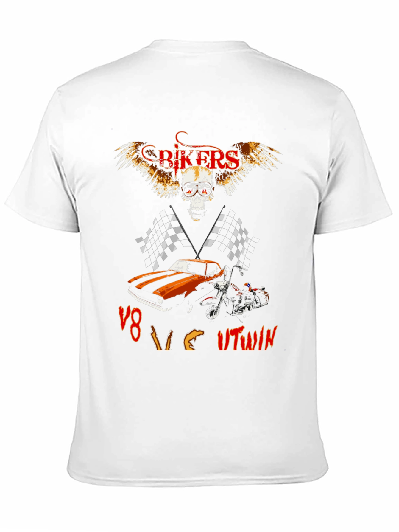 Bikers V8 vs V-Twin Graphic Tee