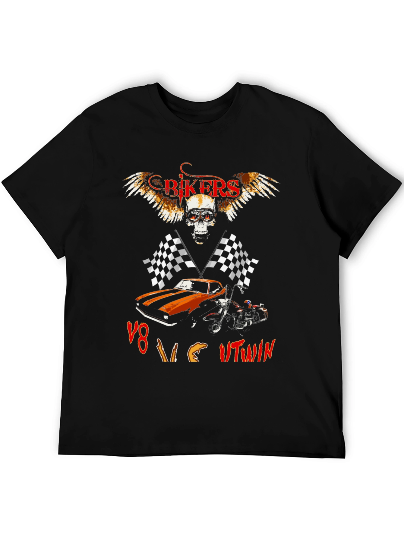 Bikers V8 vs V-Twin Graphic Tee