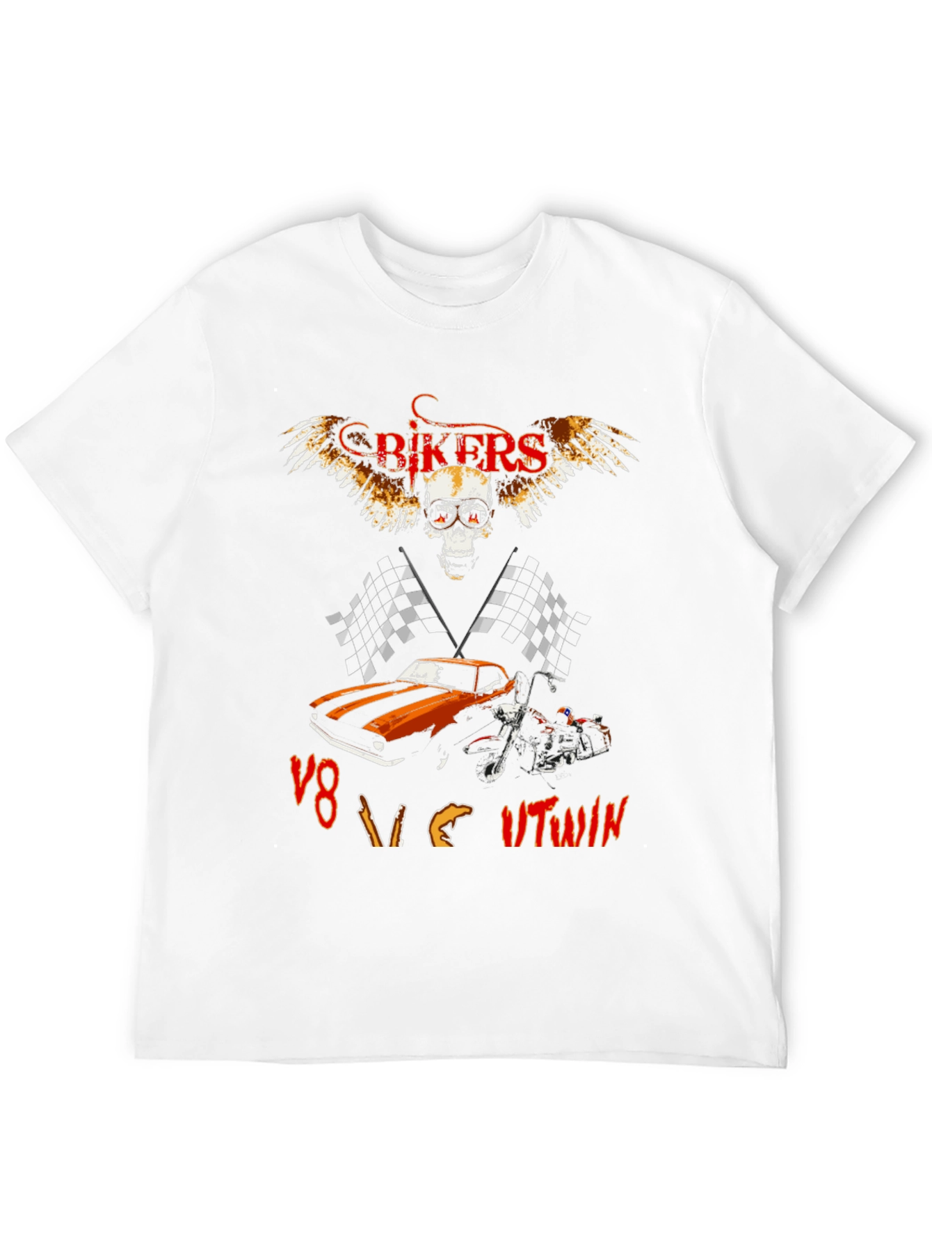 Bikers V8 vs V-Twin Graphic Tee