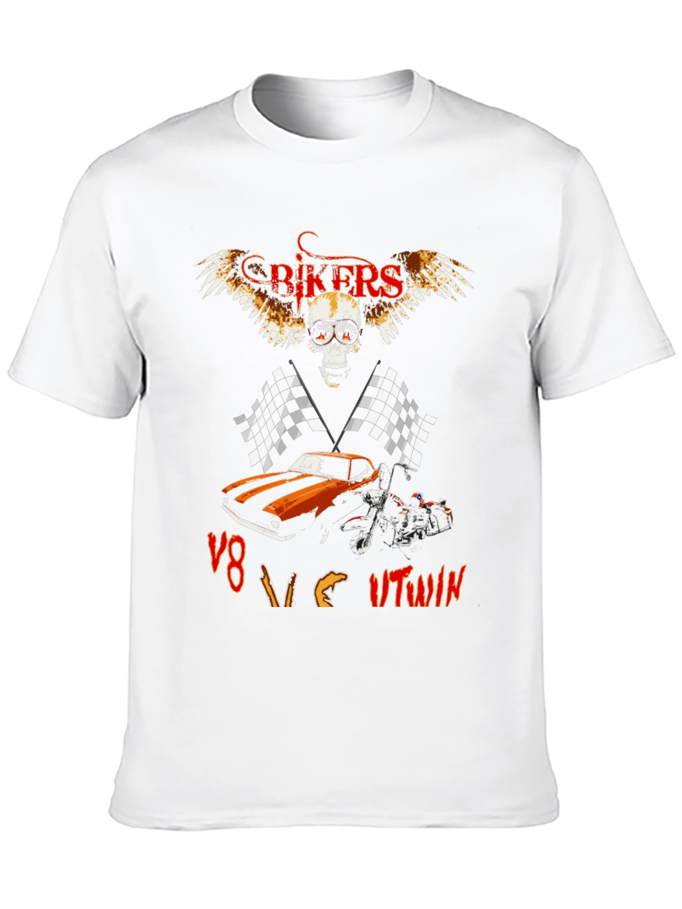 Bikers V8 vs V-Twin Graphic Tee