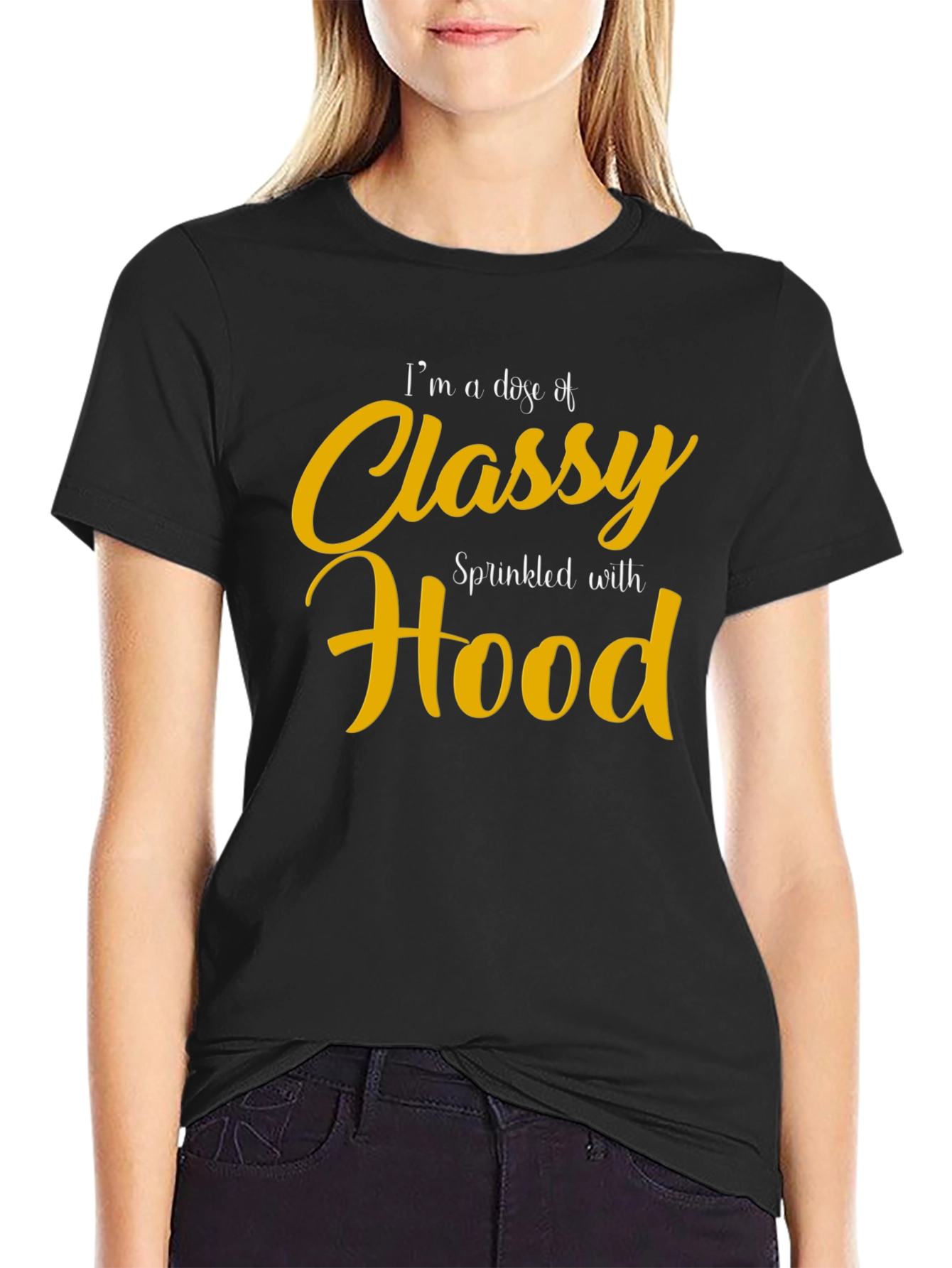 Classy Hood Graphic Tee - Mens Black T-Shirt